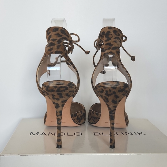 Manolo Blahnik leopard print pumps 39.5 - Picture 5 of 16